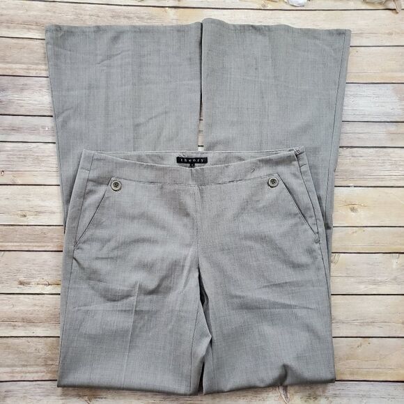 Theory sailor front flare career work pant trouser - Picture 1 of 9